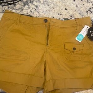 One 5 One Women’s Mustard Yellow  Shorts